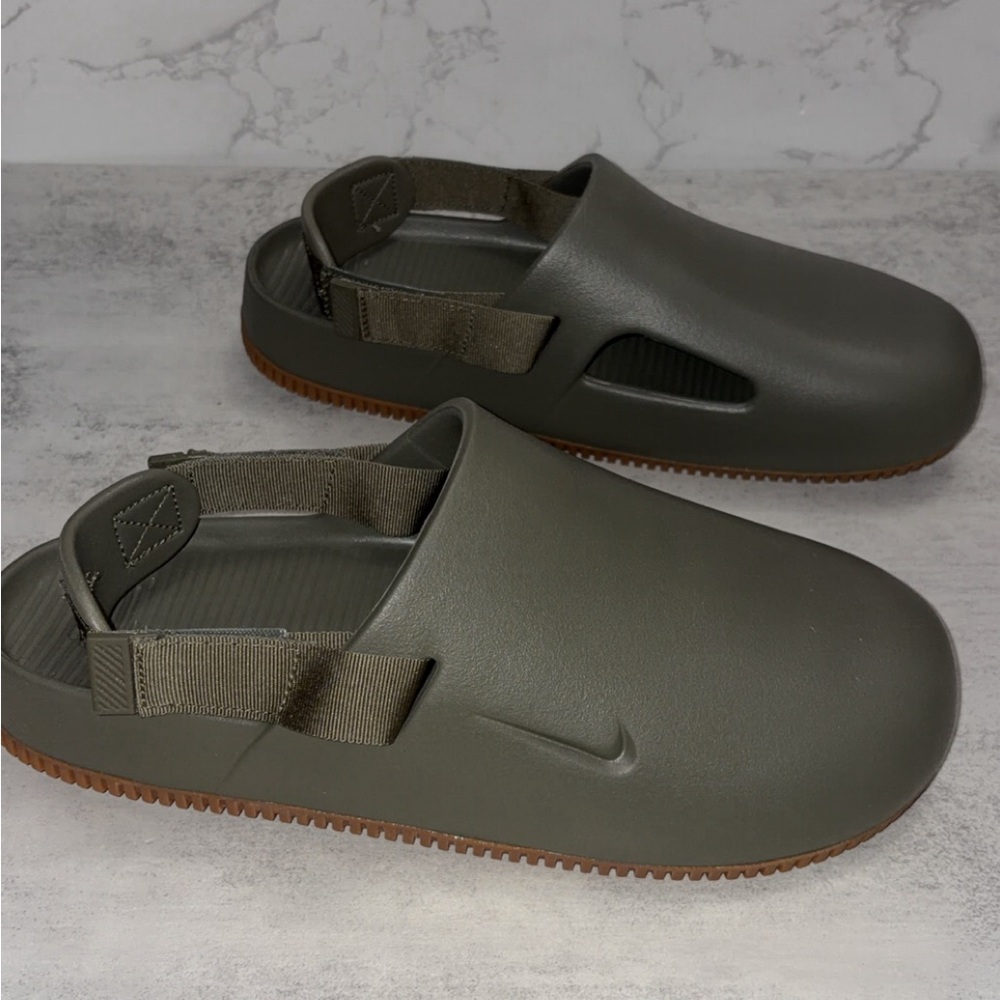 MENS Nike Olive Green  Calm Mule - Picture 4 of 7